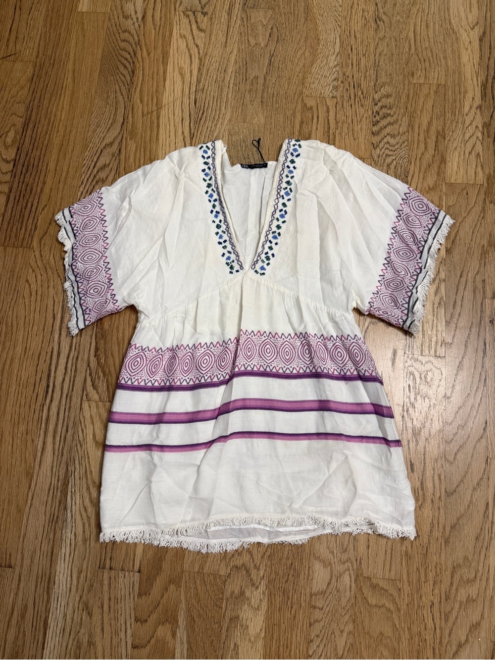 Beaded Aztec Beach Dress XS